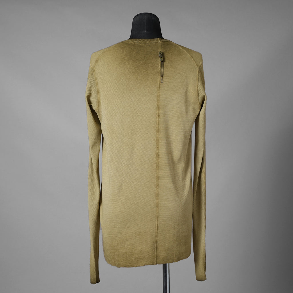 BORIS BIDJAN SABERI ボリスビジャンサベリ / 24SS 美品 LS1.2 RF Long Sleeve T-Shirt 細リブ編み 長袖Tシャツ / size S (YELLOW) 352162-in-ue