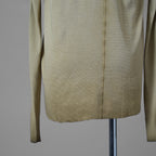 BORIS BIDJAN SABERI ボリスビジャンサベリ / 24SS 美品 LS1.2 RF Long Sleeve T-Shirt 細リブ編み 長袖Tシャツ / size S (YELLOW) 352162-in-ue