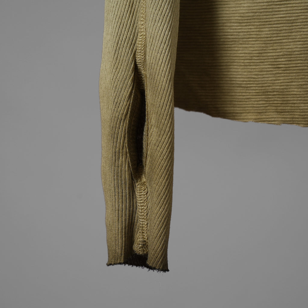 BORIS BIDJAN SABERI ボリスビジャンサベリ / 24SS 美品 LS1.2 RF Long Sleeve T-Shirt 細リブ編み 長袖Tシャツ / size S (YELLOW) 352162-in-ue