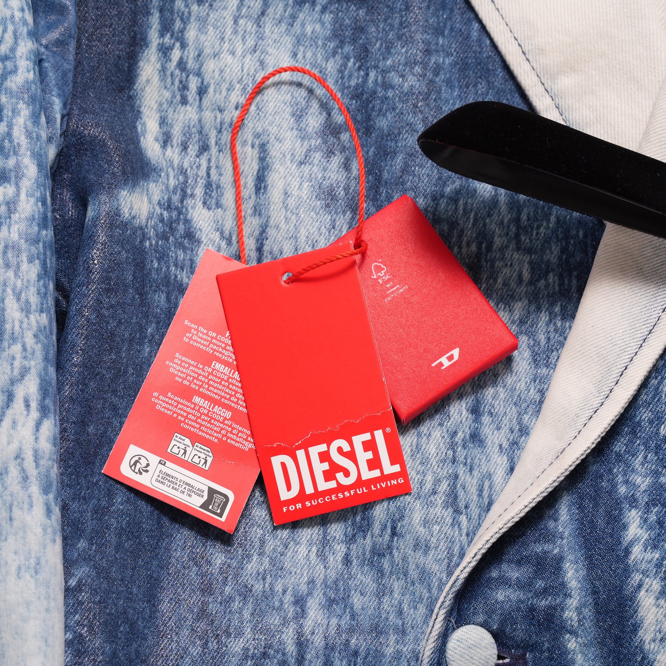 未使用 DIESEL ディーゼル / 新作 26SS ダブルブレスト ジャケット / DE-LUMEA-FSI1 / size M (INDIGO) ユニセックス レディース