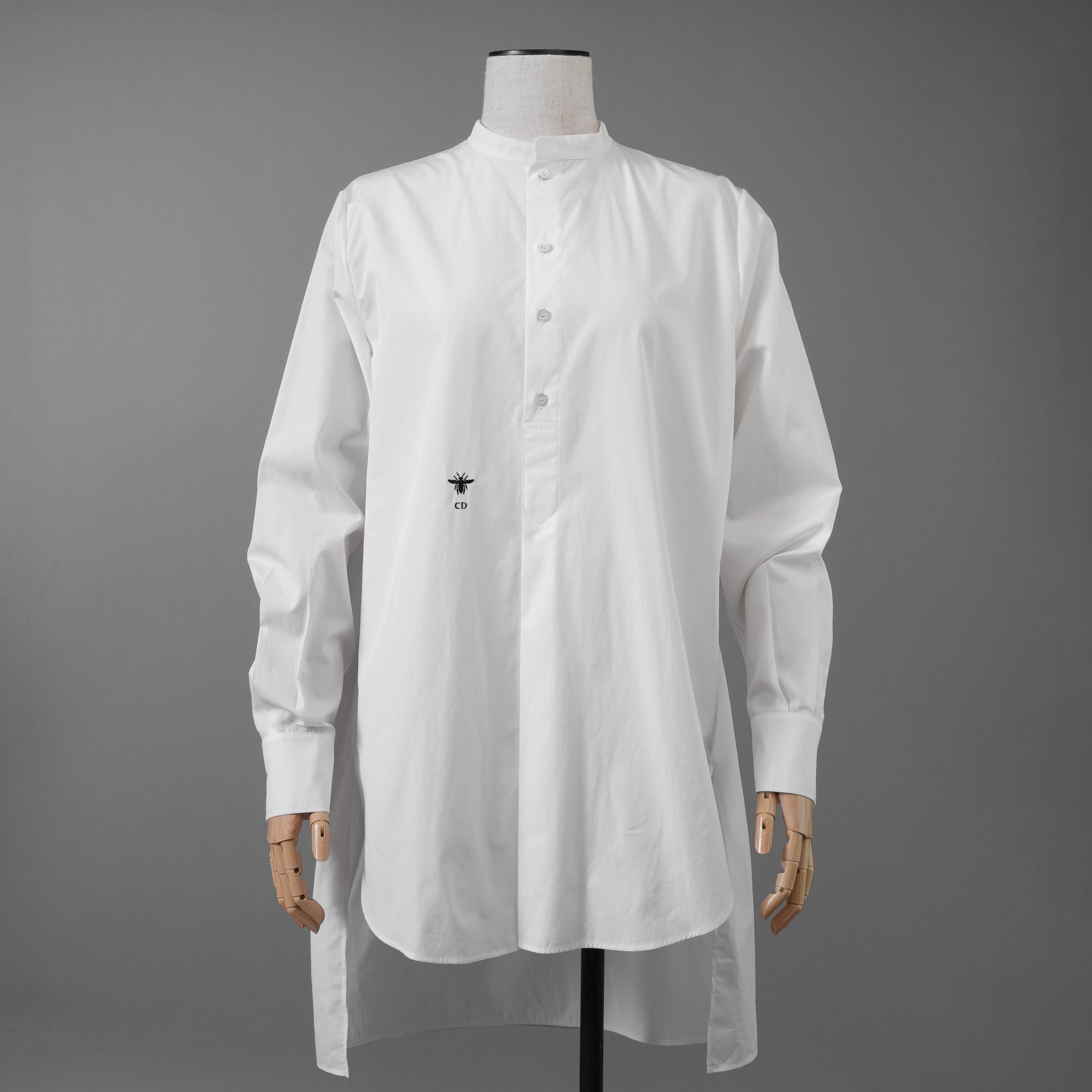 Christian Dior クリスチャンディオール / 25年 カプセルコレクション Bee刺繍 ディオリビエラ ロングブラウス / 841B54A3356 / size 40 (WHITE) レディース