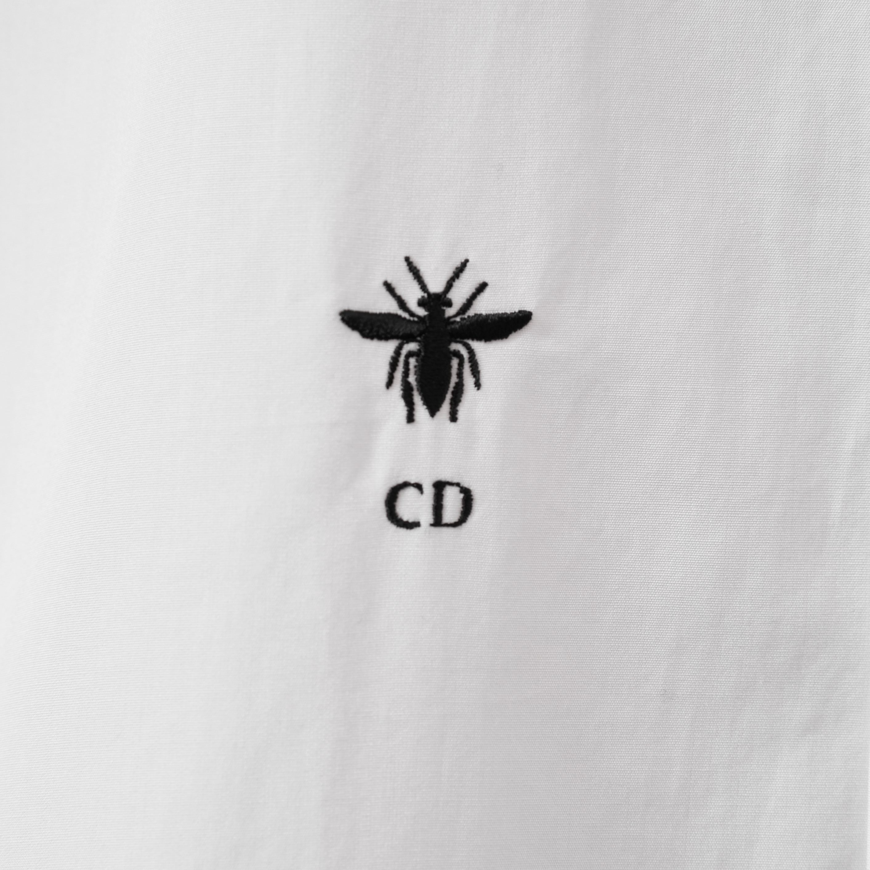 Christian Dior クリスチャンディオール / 25年 カプセルコレクション Bee刺繍 ディオリビエラ ロングブラウス / 841B54A3356 / size 40 (WHITE) レディース