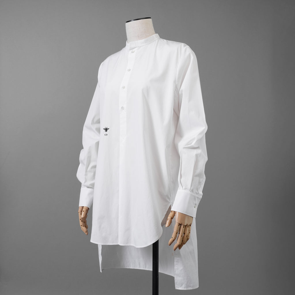 Christian Dior クリスチャンディオール / 25年 カプセルコレクション Bee刺繍 ディオリビエラ ロングブラウス / 841B54A3356 / size 40 (WHITE) レディース