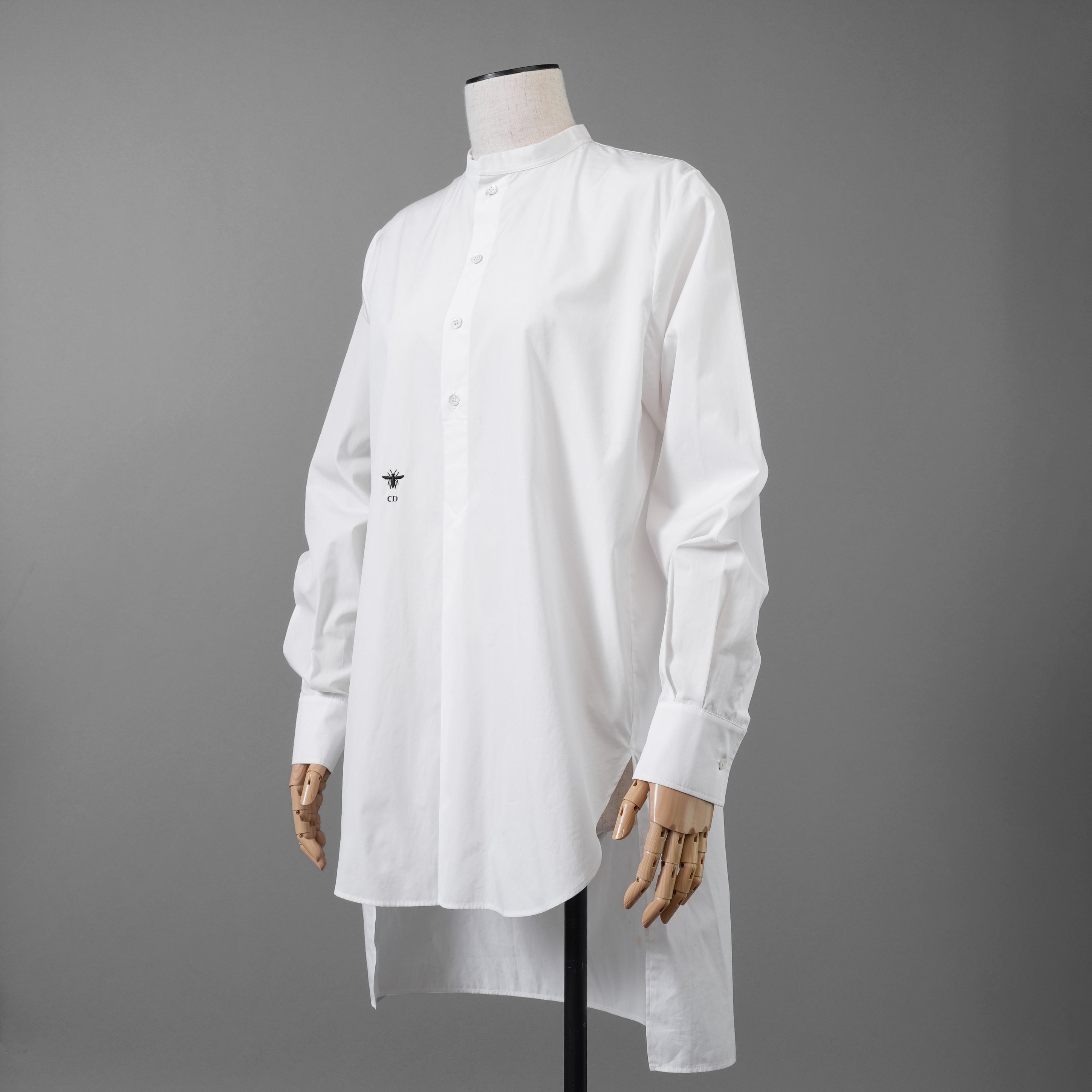 Christian Dior クリスチャンディオール / 25年 カプセルコレクション Bee刺繍 ディオリビエラ ロングブラウス / 841B54A3356 / size 40 (WHITE) レディース