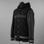 mastermind JAPAN マスターマインドジャパン ジャケット / 美品 22AW BE STRONG カシミアファー / フード付きスタジアムジャンパー / ジャケット / MW21S07-BL007-101 / size S (BLACK)