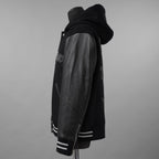 mastermind JAPAN マスターマインドジャパン ジャケット / 美品 22AW BE STRONG カシミアファー / フード付きスタジアムジャンパー / ジャケット / MW21S07-BL007-101 / size S (BLACK)