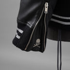 mastermind JAPAN マスターマインドジャパン ジャケット / 美品 22AW BE STRONG カシミアファー / フード付きスタジアムジャンパー / ジャケット / MW21S07-BL007-101 / size S (BLACK)