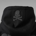 mastermind JAPAN マスターマインドジャパン ジャケット / 美品 22AW BE STRONG カシミアファー / フード付きスタジアムジャンパー / ジャケット / MW21S07-BL007-101 / size S (BLACK)
