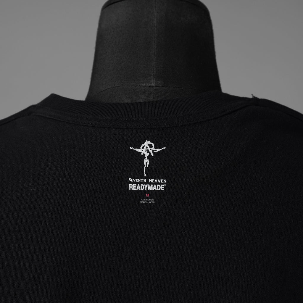 READYMADE レディメイド × SEVENTH HEAVEN セブンスヘブン / 美品 20SS コラボ 半袖Tシャツ / ahg8796 16C001 / size M (BLACK) 352160-in-ue