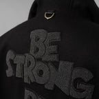 mastermind JAPAN マスターマインドジャパン ジャケット / 美品 22AW BE STRONG カシミアファー / フード付きスタジアムジャンパー / ジャケット / MW21S07-BL007-101 / size S (BLACK)