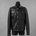 Dsquared2 ディースクエアード / 美品 24AW レザー Dan Fit トラッカージャケット / S74AM1351SY1491 / size 48 (BLACK)