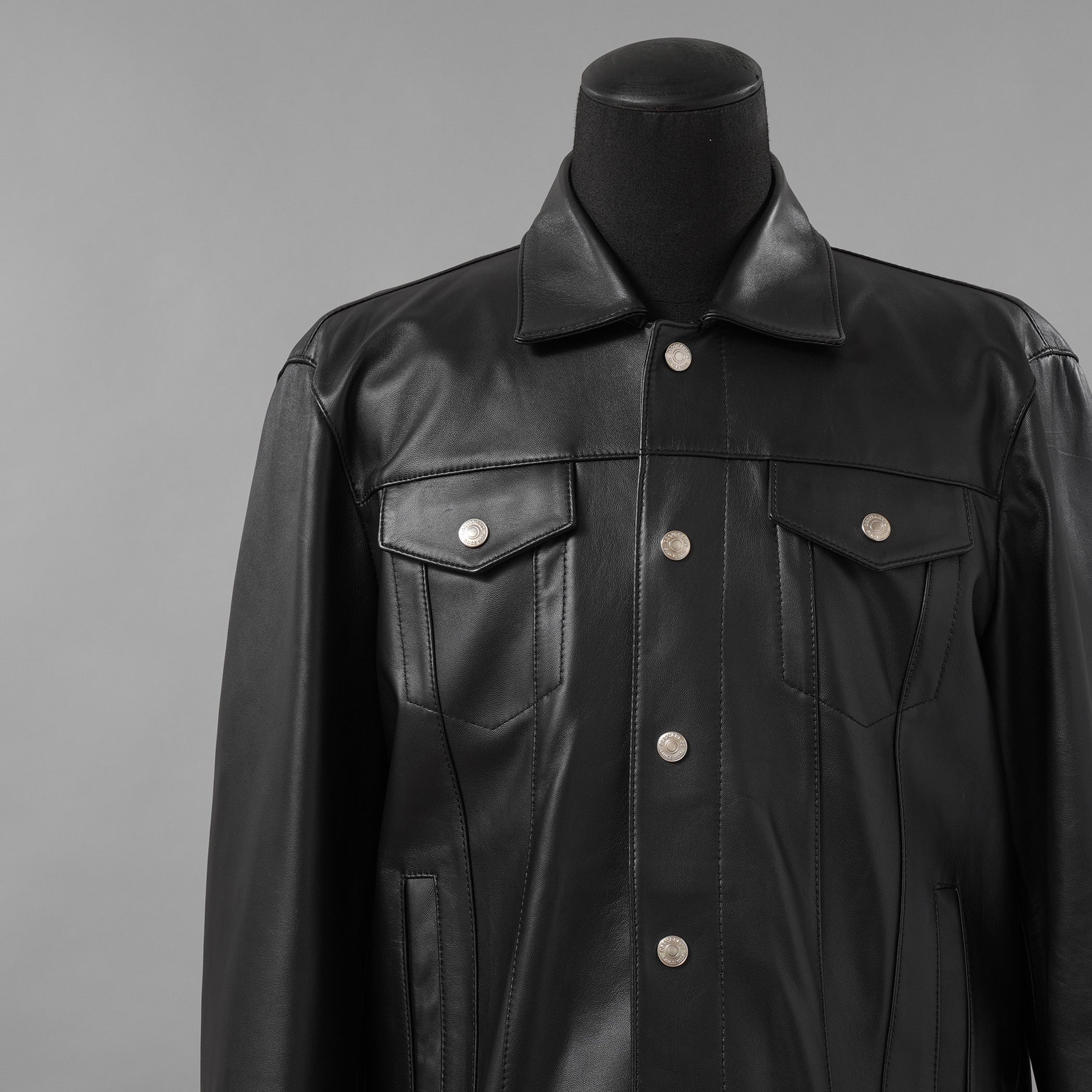Dsquared2 美品 24AW レザー Dan Fit トラッカージャケット Dsquared2 ディースクエアード / 美品 24AW レザー Dan Fit トラッカー