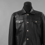 Dsquared2 ディースクエアード / 美品 24AW レザー Dan Fit トラッカージャケット / S74AM1351SY1491 / size 48 (BLACK)