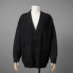 FENDI フェンディ / 美品 21SS FFロゴ ズッカ柄 パイルニット カーディガン / FZC845 AEEI / size 40 (BLACK) レディース