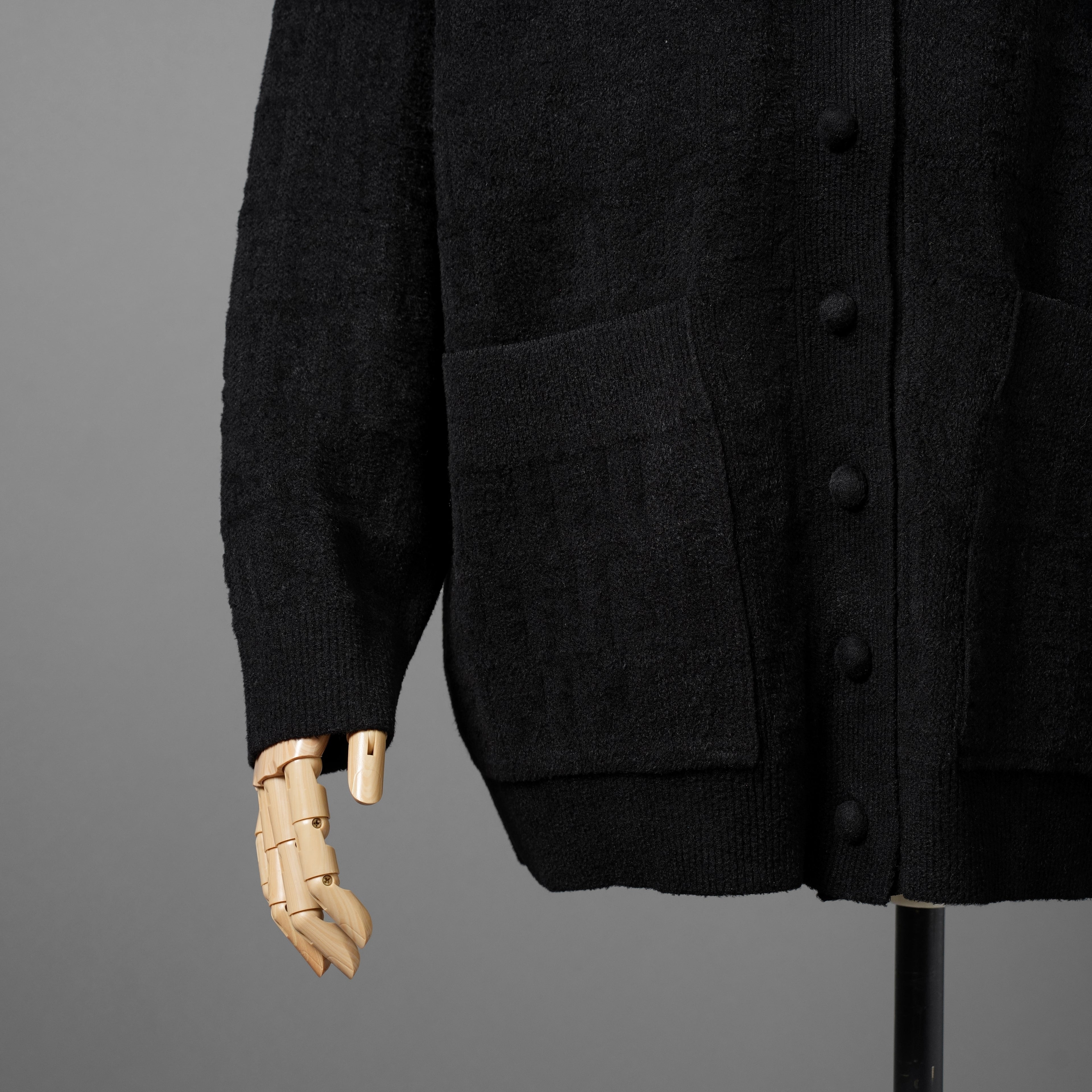 FENDI フェンディ / 美品 21SS FFロゴ ズッカ柄 パイルニット カーディガン / FZC845 AEEI / size 40 (BLACK) レディース