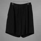 N/07 エヌゼロナナ / 美品 25AW 2TUCKS EASY SHORTS RIBBED CARDBOARD KNIT JERSEY ショートパンツ / L0-PT-011 / size ONE SIZE (BLACK)  352163-uen