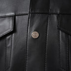 Dsquared2 ディースクエアード / 美品 24AW レザー Dan Fit トラッカージャケット / S74AM1351SY1491 / size 48 (BLACK)