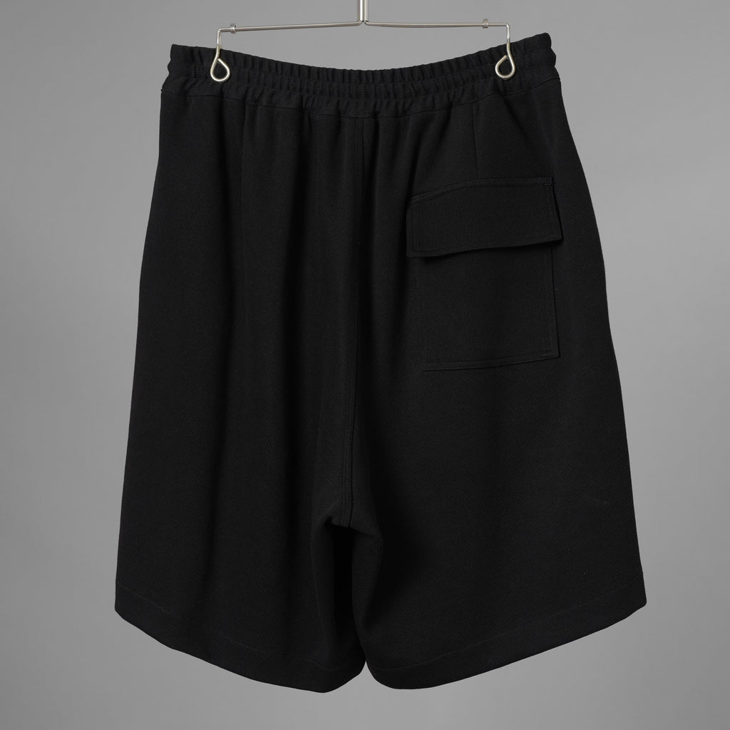 N/07 エヌゼロナナ / 美品 25AW 2TUCKS EASY SHORTS RIBBED CARDBOARD KNIT JERSEY ショートパンツ / L0-PT-011 / size ONE SIZE (BLACK)  352163-uen