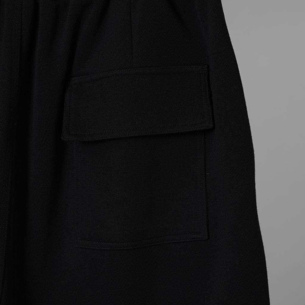 N/07 エヌゼロナナ / 美品 25AW 2TUCKS EASY SHORTS RIBBED CARDBOARD KNIT JERSEY ショートパンツ / L0-PT-011 / size ONE SIZE (BLACK)  352163-uen