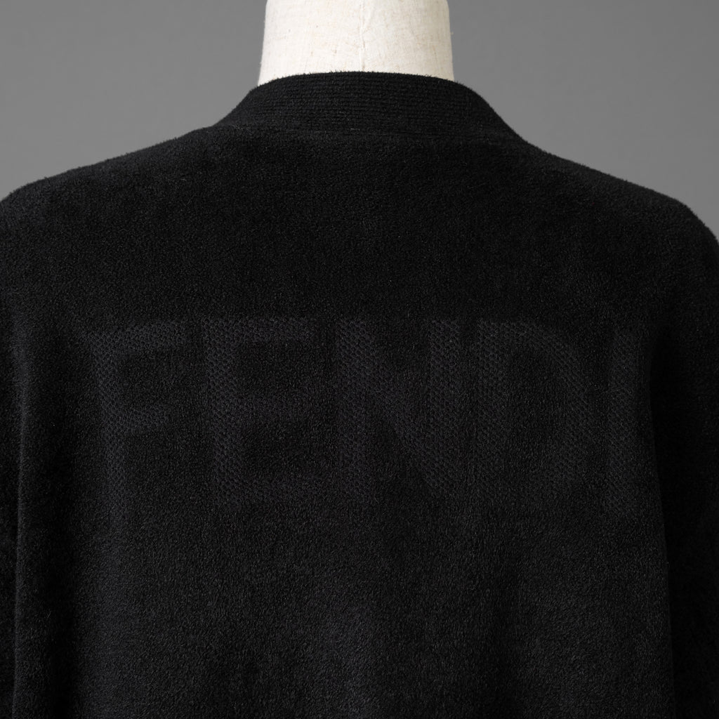 FENDI フェンディ / 美品 21SS FFロゴ ズッカ柄 パイルニット カーディガン / FZC845 AEEI / size 40 (BLACK) レディース