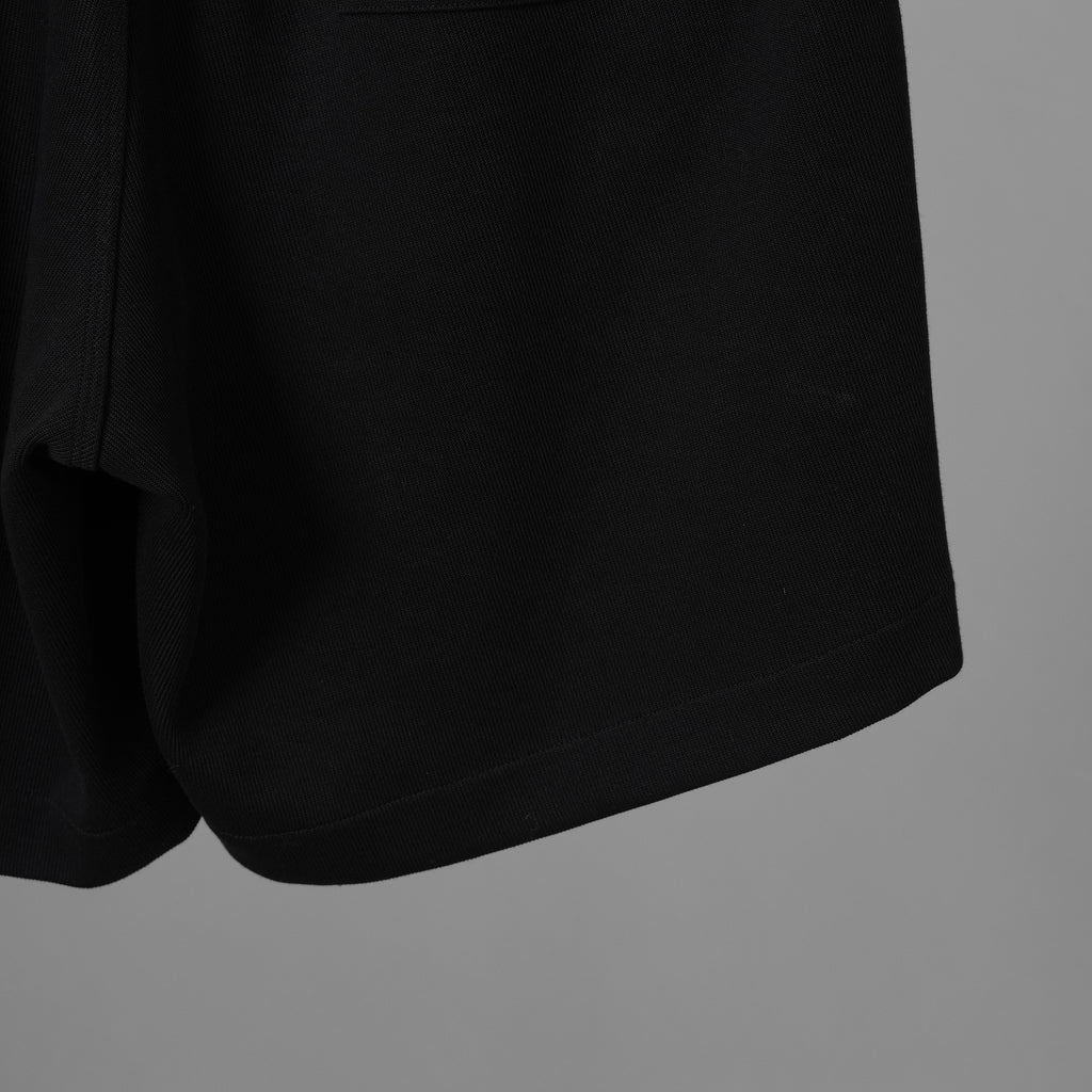 N/07 エヌゼロナナ / 美品 25AW 2TUCKS EASY SHORTS RIBBED CARDBOARD KNIT JERSEY ショートパンツ / L0-PT-011 / size ONE SIZE (BLACK)  352163-uen