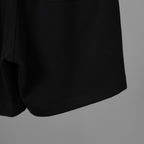 N/07 エヌゼロナナ / 美品 25AW 2TUCKS EASY SHORTS RIBBED CARDBOARD KNIT JERSEY ショートパンツ / L0-PT-011 / size ONE SIZE (BLACK)  352163-uen