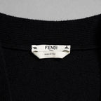 FENDI フェンディ / 美品 21SS FFロゴ ズッカ柄 パイルニット カーディガン / FZC845 AEEI / size 40 (BLACK) レディース