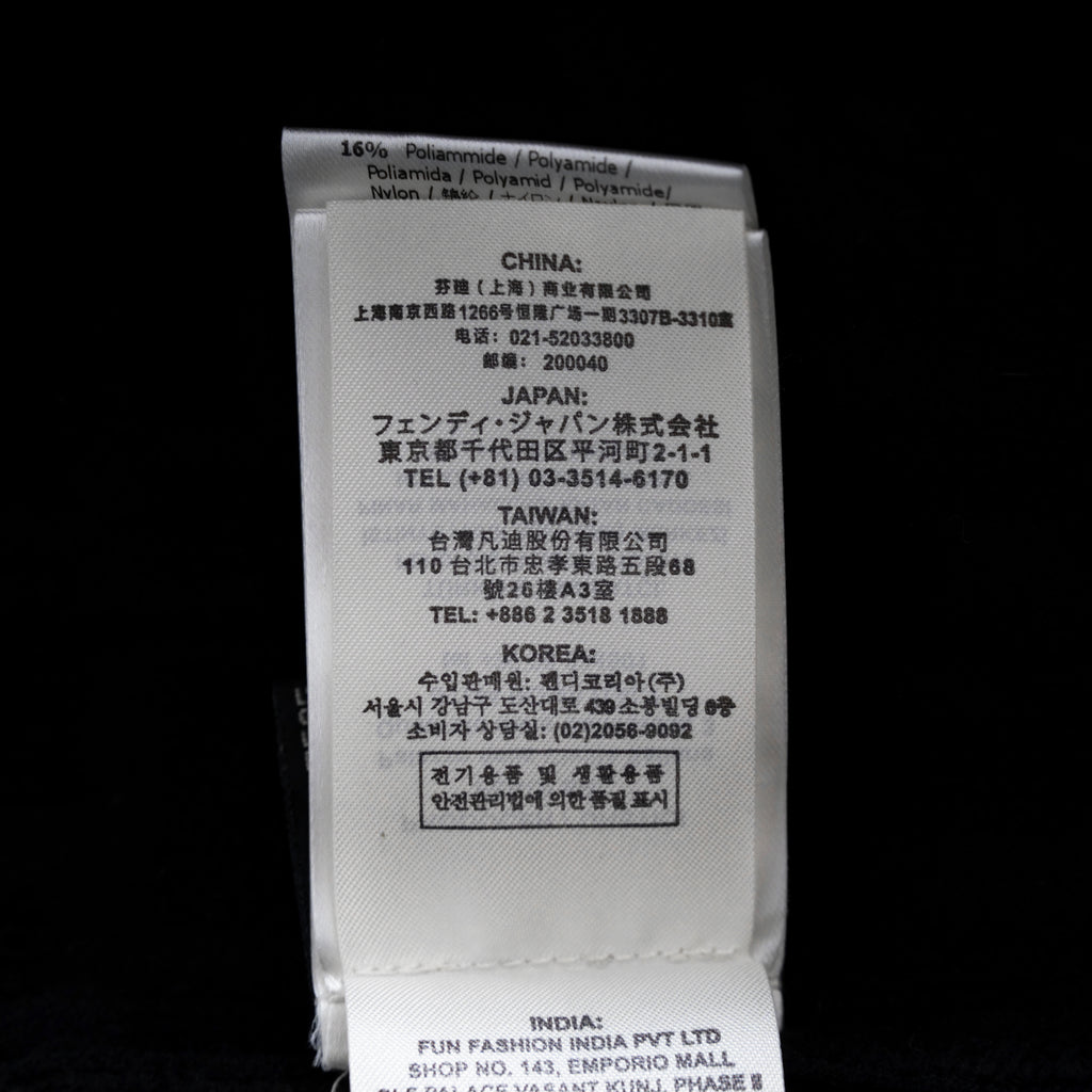 FENDI フェンディ / 美品 21SS FFロゴ ズッカ柄 パイルニット カーディガン / FZC845 AEEI / size 40 (BLACK) レディース