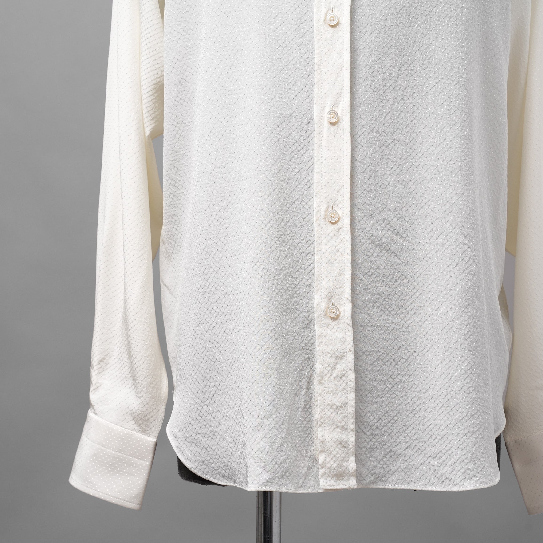 TOM FORD トム フォード / White Dotted Dress Shirt 長袖シャツ / 4FT390 / size 40 (IVORY)