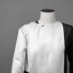 sacai サカイ / 23AW 美品 ウール×ポリエステル ワンピース / 23-06951 / size 1 (BLACK×WHITE）レディース