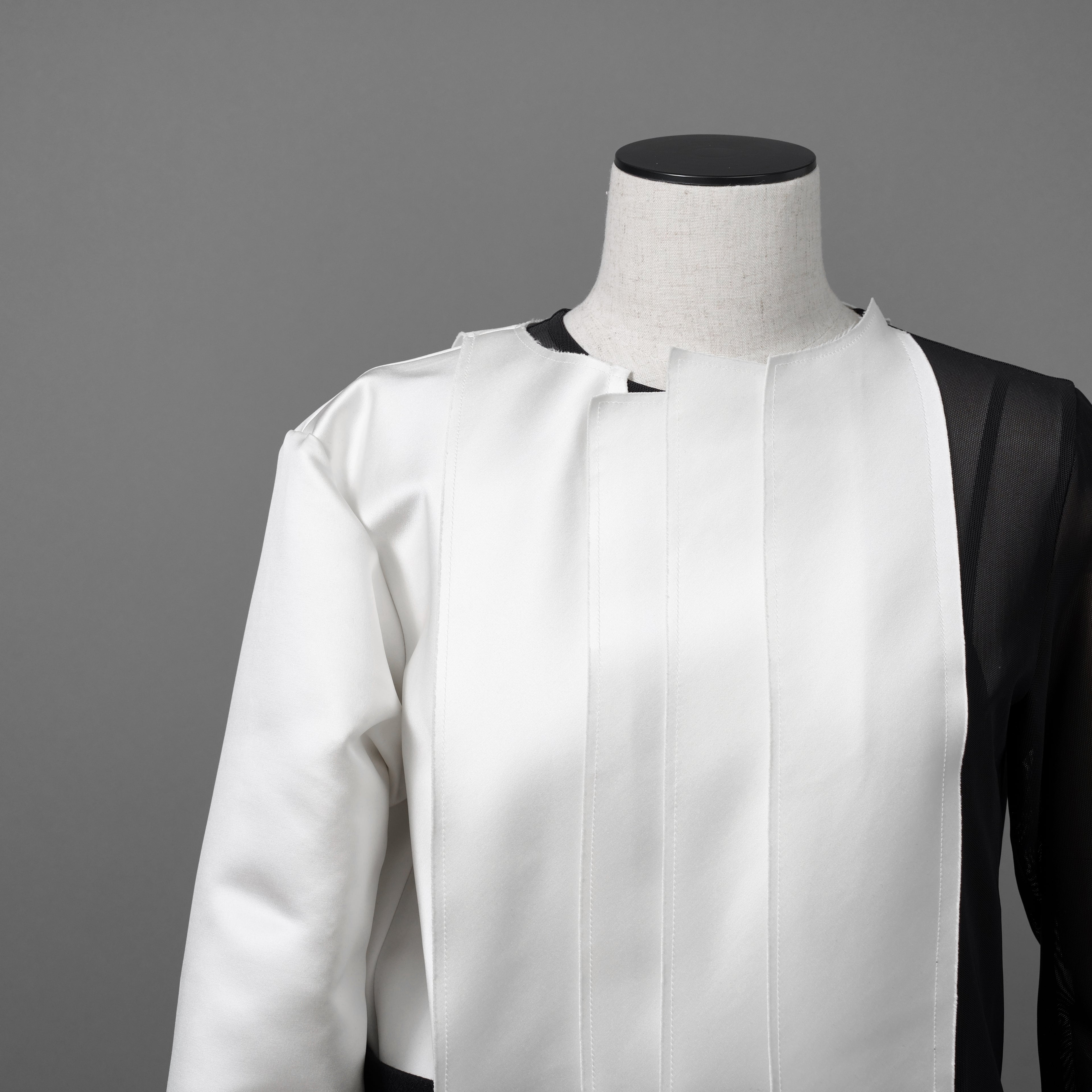 sacai サカイ / 23AW 美品 ウール×ポリエステル ワンピース / 23-06951 / size 1 (BLACK×WHITE）レディース