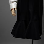 sacai サカイ / 23AW 美品 ウール×ポリエステル ワンピース / 23-06951 / size 1 (BLACK×WHITE）レディース