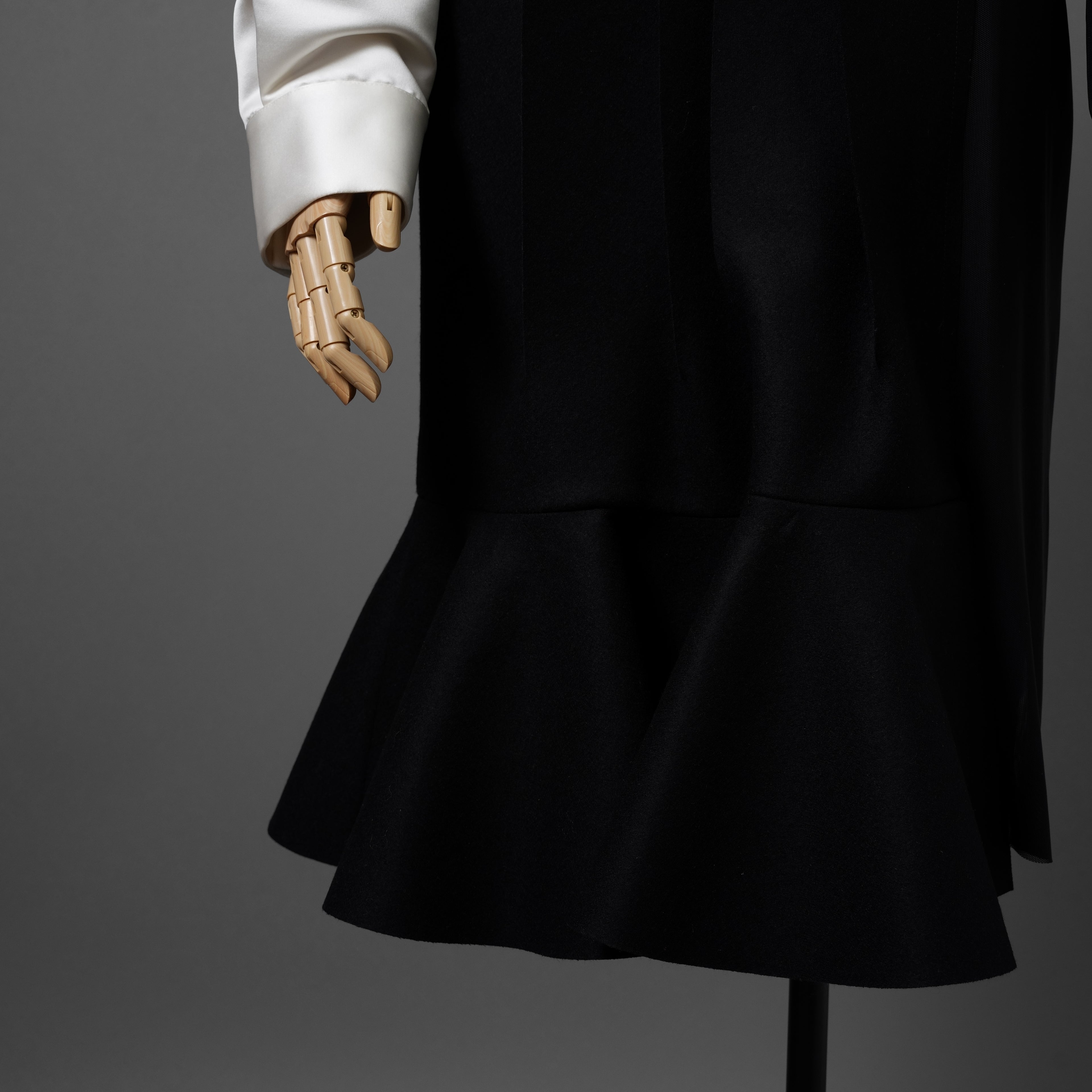 sacai サカイ / 23AW 美品 ウール×ポリエステル ワンピース / 23-06951 / size 1 (BLACK×WHITE）レディース