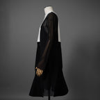 sacai サカイ / 23AW 美品 ウール×ポリエステル ワンピース / 23-06951 / size 1 (BLACK×WHITE）レディース