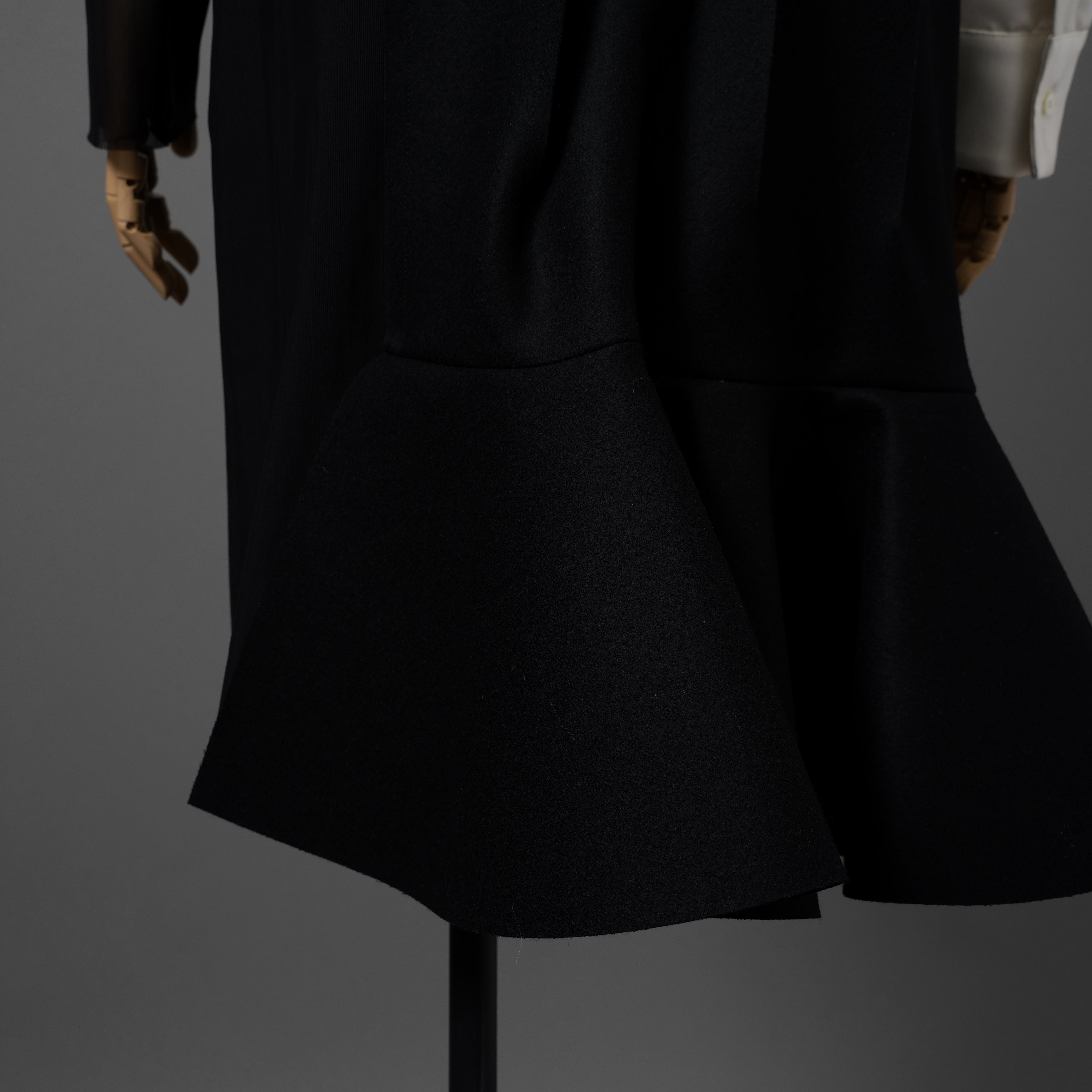 sacai サカイ / 23AW 美品 ウール×ポリエステル ワンピース / 23-06951 / size 1 (BLACK×WHITE）レディース