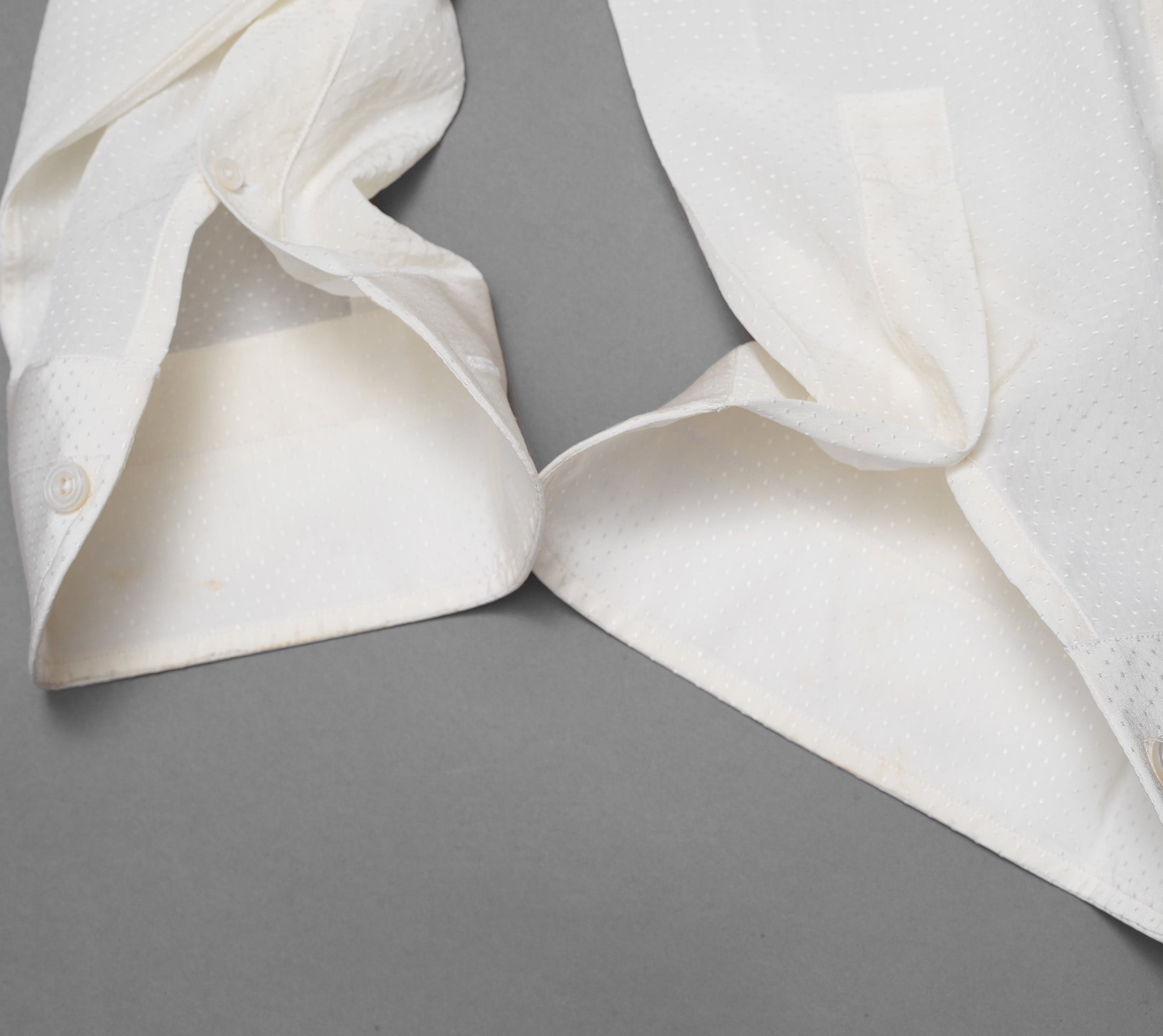 TOM FORD トム フォード / White Dotted Dress Shirt 長袖シャツ / 4FT390 / size 40 (IVORY)