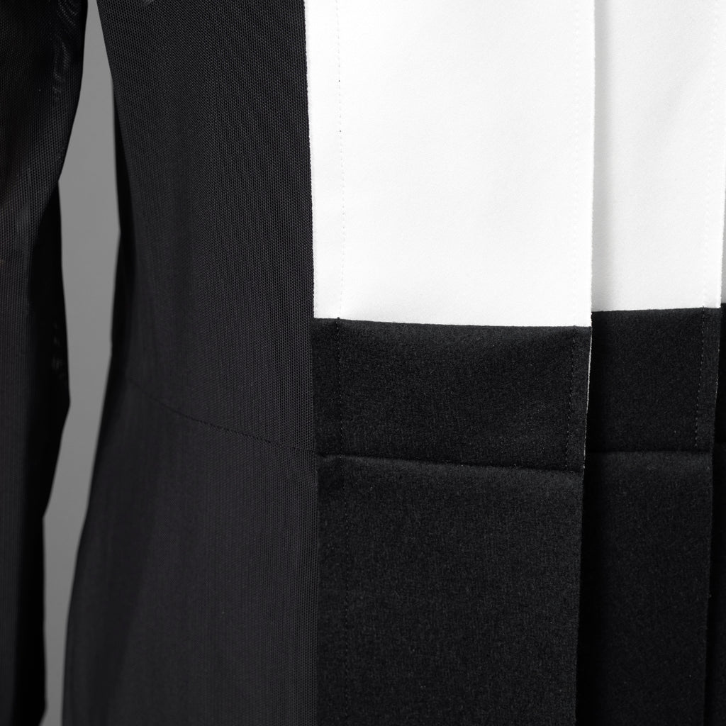 sacai サカイ / 23AW 美品 ウール×ポリエステル ワンピース / 23-06951 / size 1 (BLACK×WHITE）レディース