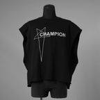 RICK OWENS x Champion リックオウエンス x チャンピオン / 美品 25SS Micro Tatlin T-Shirt マイクロ・タトリン ノースリーブ  Tシャツ / CM01E1666-CHFE / size S (BLACK) 352169-in-ue