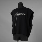RICK OWENS x Champion リックオウエンス x チャンピオン / 美品 25SS Micro Tatlin T-Shirt マイクロ・タトリン ノースリーブ  Tシャツ / CM01E1666-CHFE / size S (BLACK) 352169-in-ue
