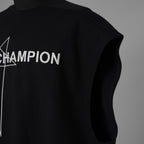 RICK OWENS x Champion リックオウエンス x チャンピオン / 美品 25SS Micro Tatlin T-Shirt マイクロ・タトリン ノースリーブ  Tシャツ / CM01E1666-CHFE / size S (BLACK) 352169-in-ue