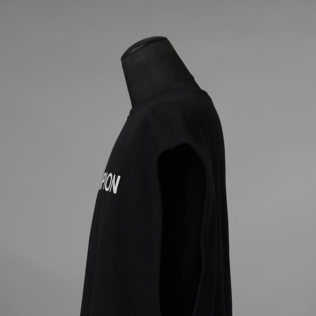 RICK OWENS x Champion リックオウエンス x チャンピオン / 美品 25SS Micro Tatlin T-Shirt マイクロ・タトリン ノースリーブ  Tシャツ / CM01E1666-CHFE / size S (BLACK) 352169-in-ue