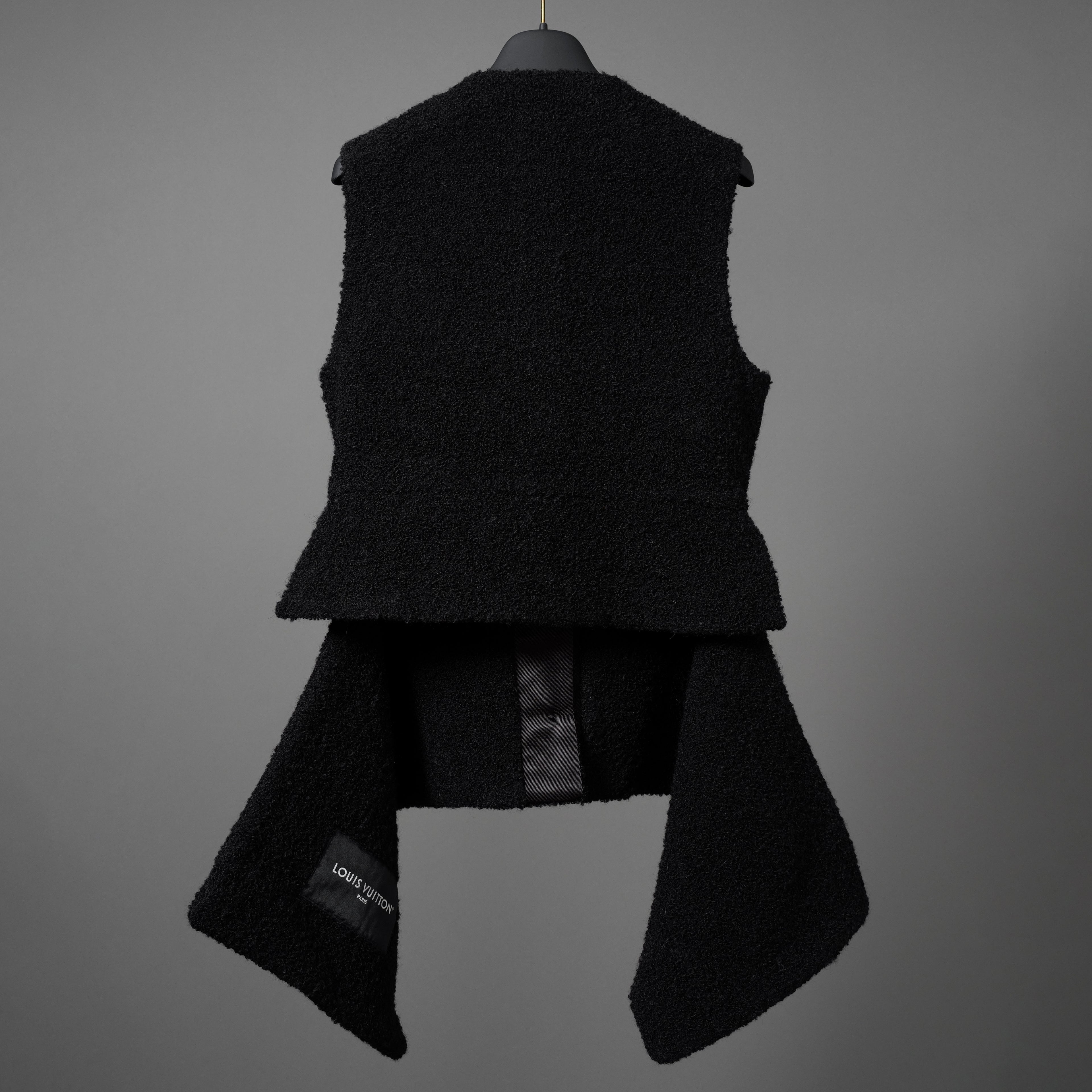 Louis Vuitton ルイヴィトン/ 22AW 美品  ウール モヘヤ パール ベスト / FNTO78 RG6 / size38 (BLACK) レディース