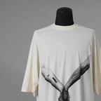 RICK OWENS リックオウエンス / 美品 25SS Jumbo SS "Holding Hands" T-Shirt 半袖Tシャツ / RR01E5238JNCP3 / size XS (NATURAL) 352170-in-ue