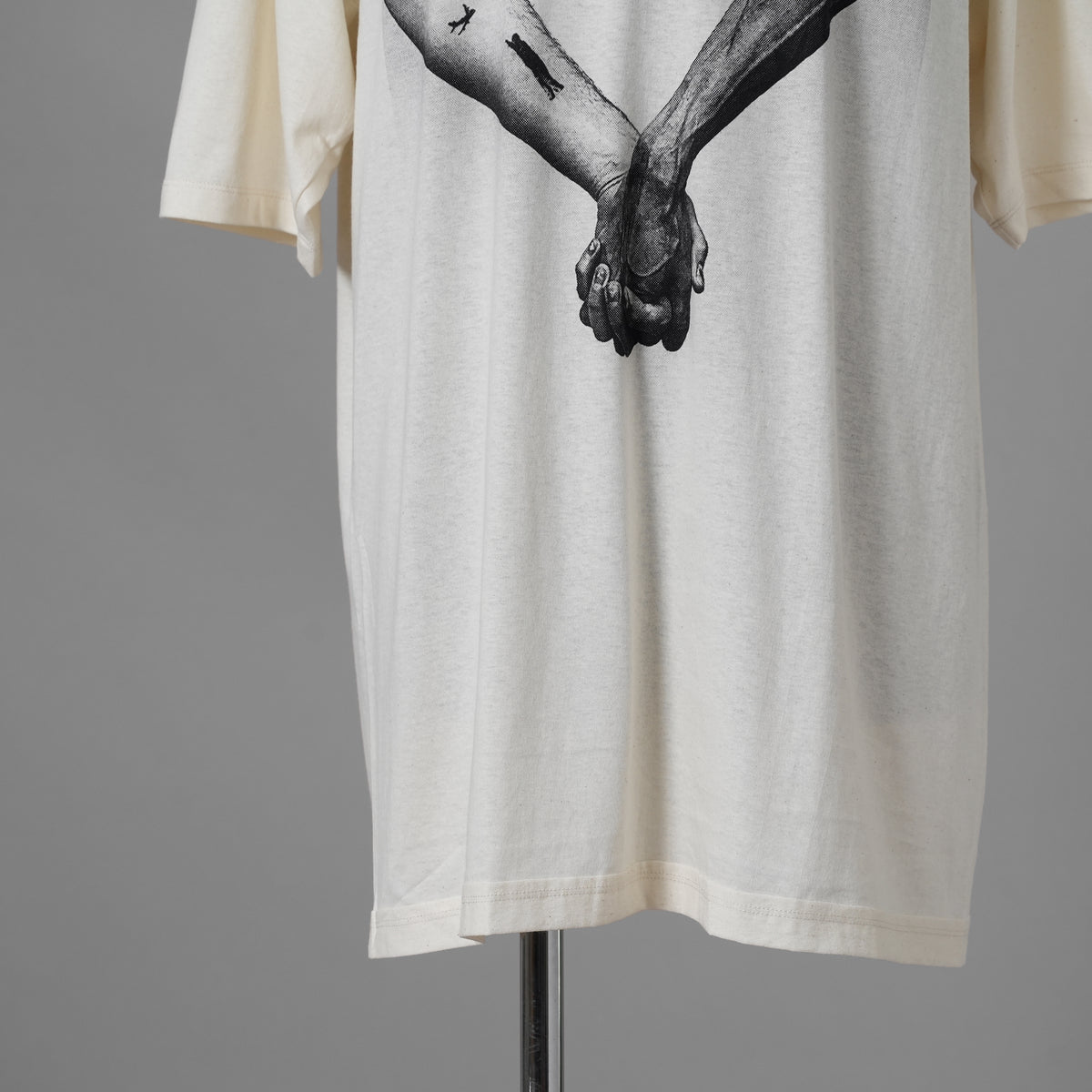 RICK OWENS リックオウエンス / 美品 25SS Jumbo SS "Holding Hands" T-Shirt 半袖Tシャツ / RR01E5238JNCP3 / size XS (NATURAL) 352170-in-ue