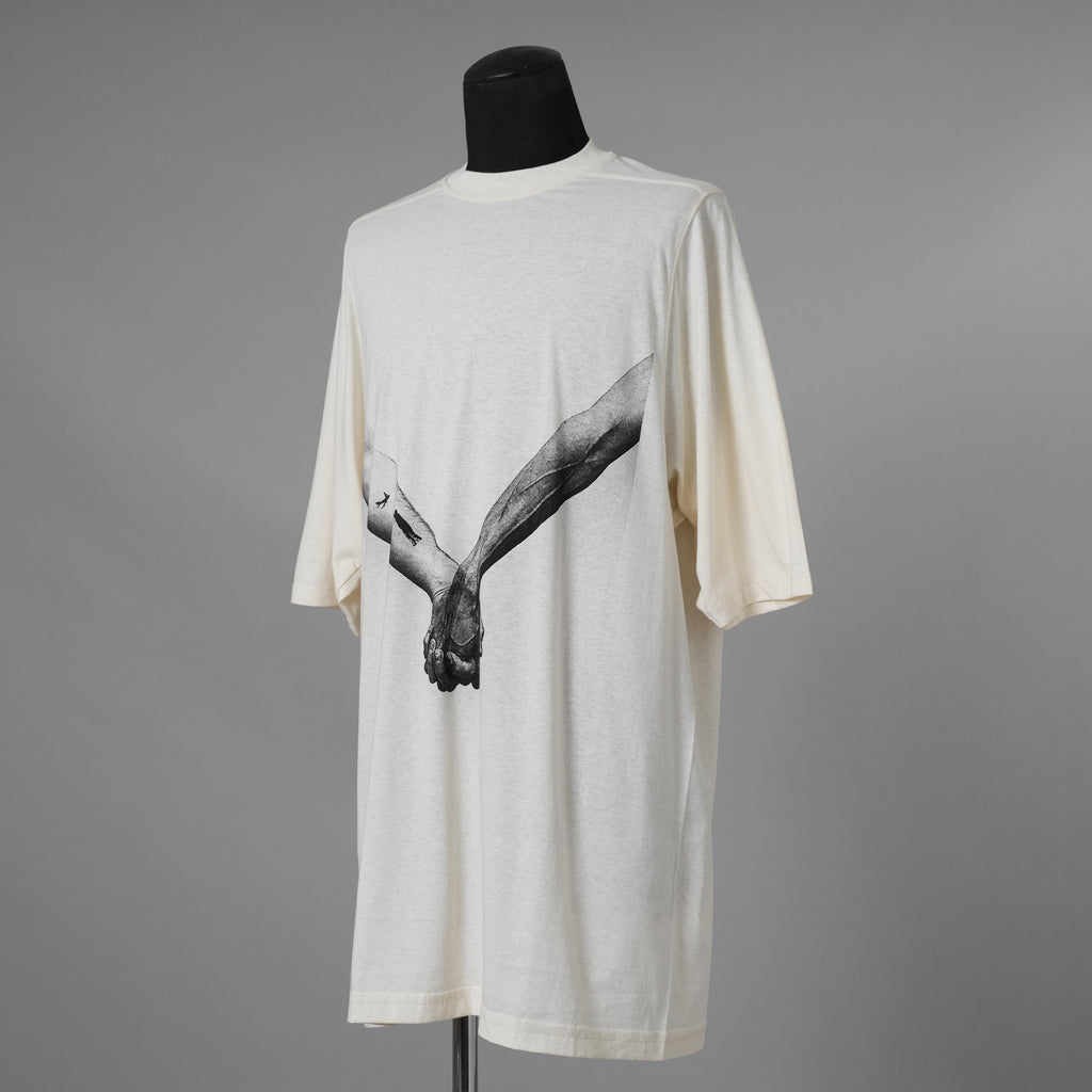 RICK OWENS リックオウエンス / 美品 25SS Jumbo SS "Holding Hands" T-Shirt 半袖Tシャツ / RR01E5238JNCP3 / size XS (NATURAL) 352170-in-ue