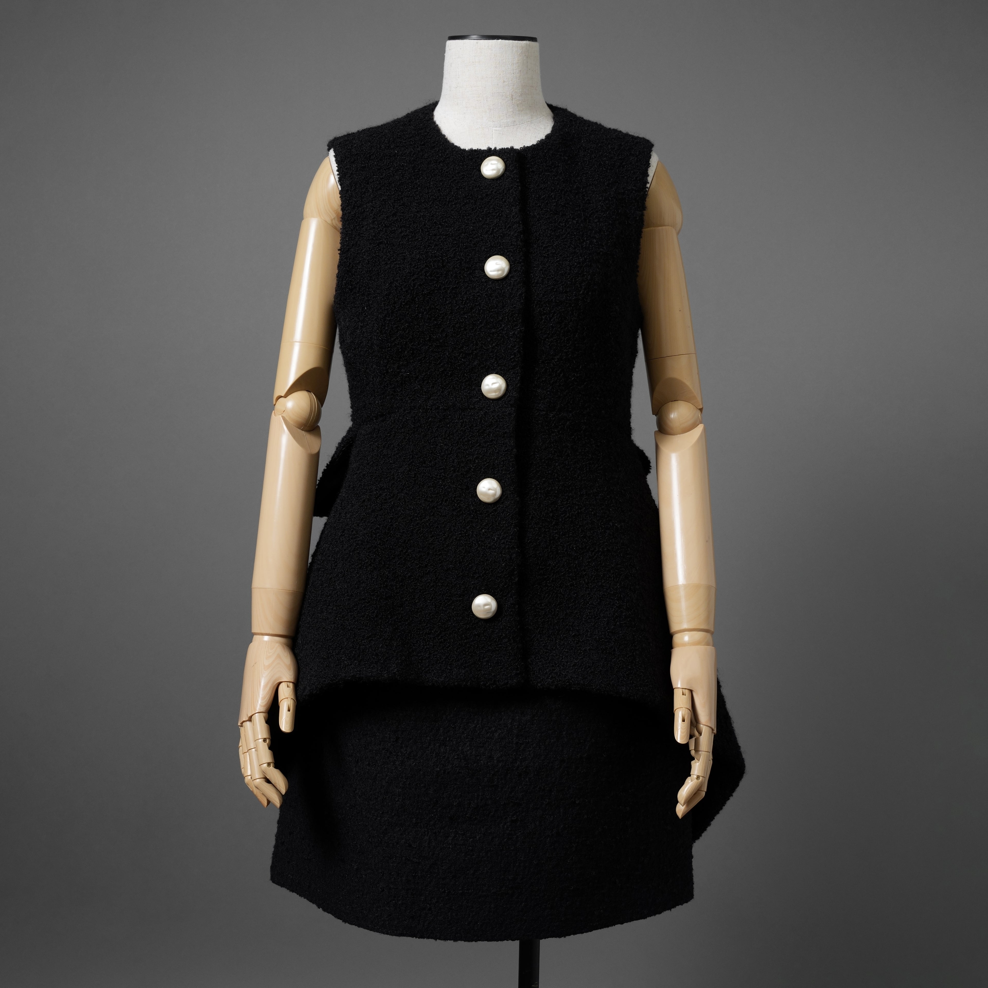 Louis Vuitton ルイヴィトン/ 22AW 美品  ウール モヘヤ パール ベスト / FNTO78 RG6 / size38 (BLACK) レディース