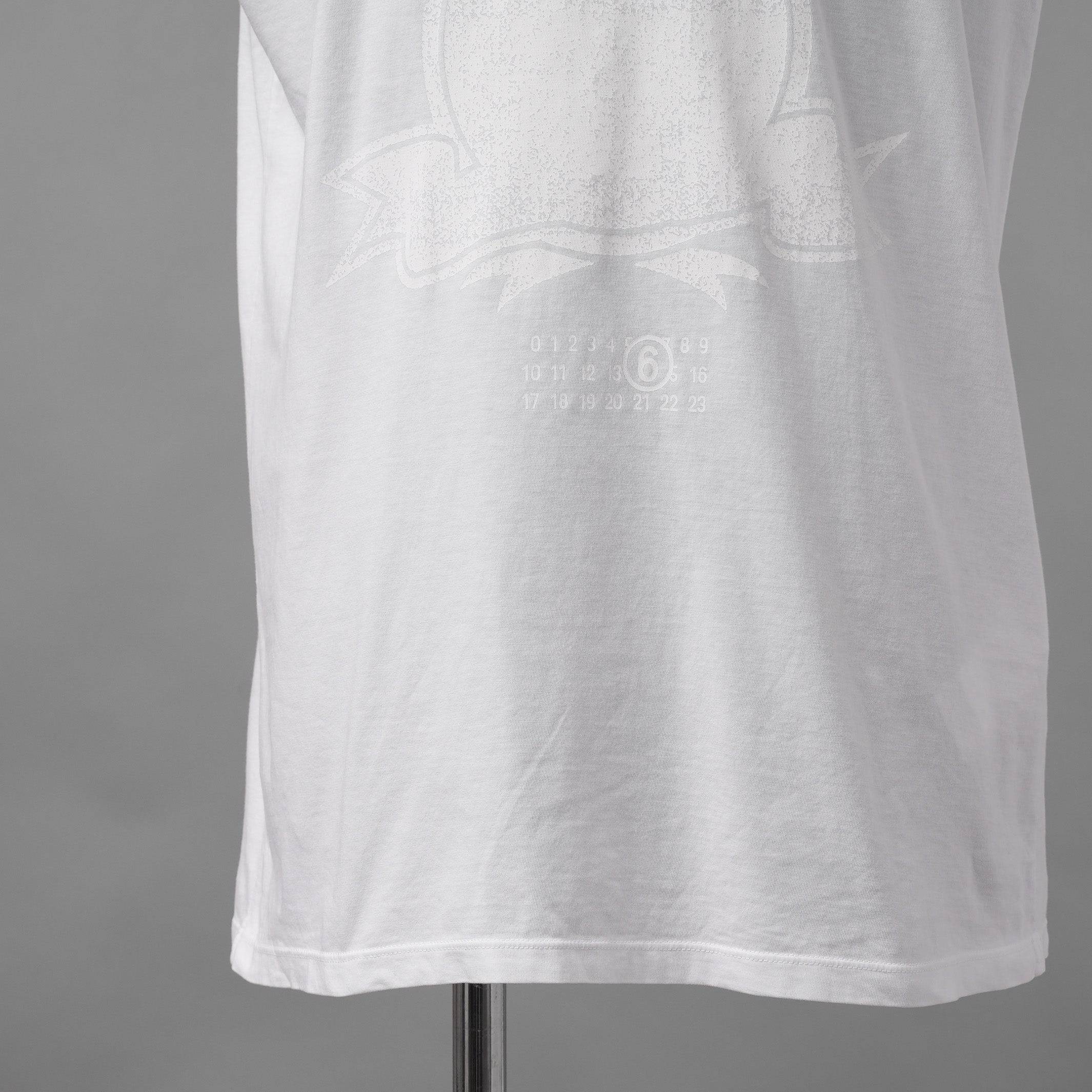 MM6 Maison Margiela エムエムシックス メゾンマルジェラ / 美品 21SS MARGIELA SIX プリント ノースリーブ フーディー パーカー / SH2NL0009 M20115 / size S (WHITE)