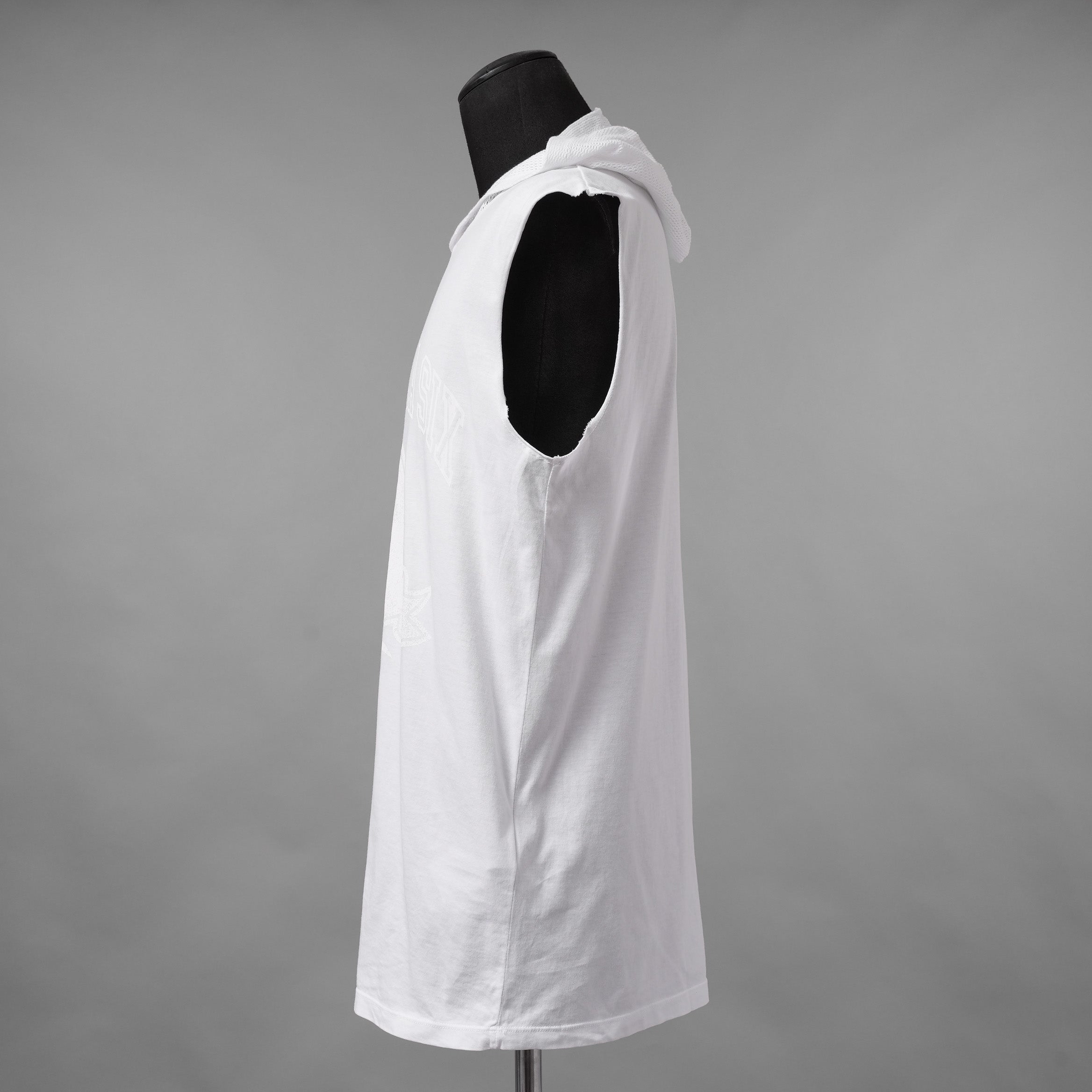 MM6 Maison Margiela エムエムシックス メゾンマルジェラ / 美品 21SS MARGIELA SIX プリント ノースリーブ フーディー パーカー / SH2NL0009 M20115 / size S (WHITE)