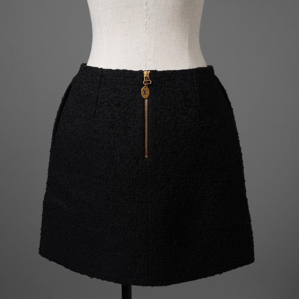 Louis Vuitton ルイヴィトン/ 22AW 美品 ブークレ ウール スカート / FNJU86Q23 / size 38 (BLACK) レディース