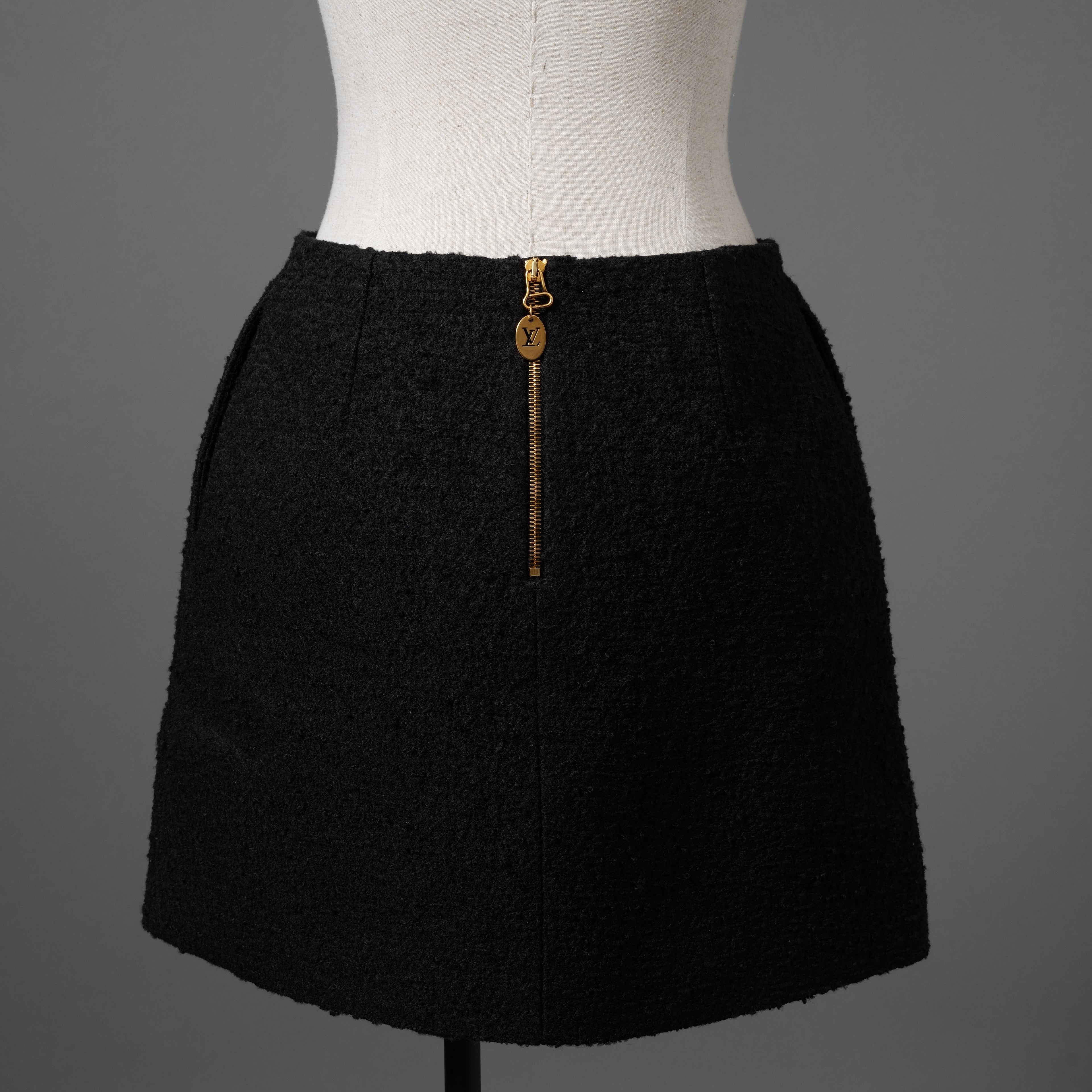 Louis Vuitton ルイヴィトン/ 22AW 美品 ブークレ ウール スカート / FNJU86Q23 / size 38 (BLACK) レディース